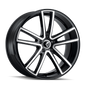 KRAZE LUSSO KR190 GLOSS BLACK MACHINED 20X8.5 5-115 38MM 72.62MM KR190-2864BM38