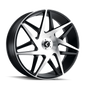 KRAZE PHASE KR192 GLOSS BLACK MACHINED 22X8.5 5-112/5-114.3 38MM 72.62MM KR192-22816BM38