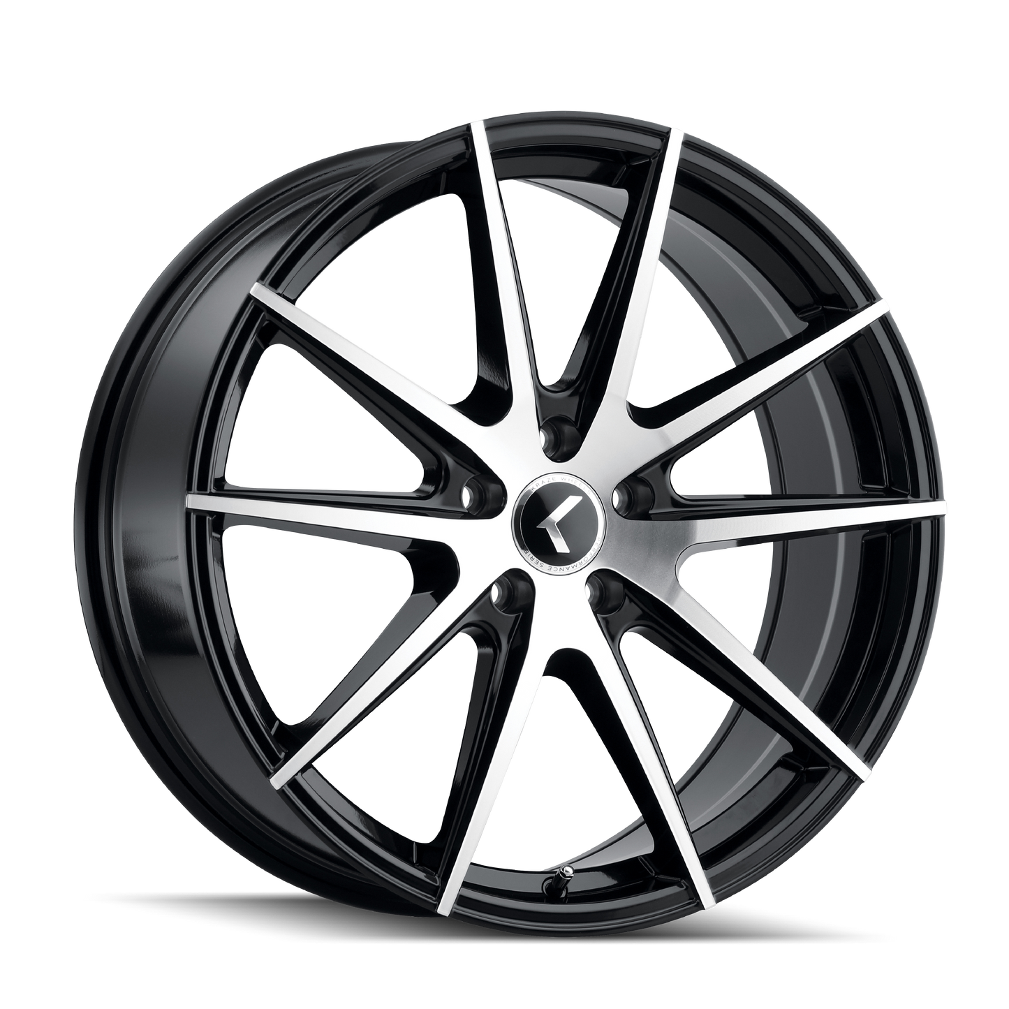 KRAZE TURISMO KR193 GLOSS BLACK MACHINED 17X8 5-114.3 38MM 72.62MM KR193-7865BM38