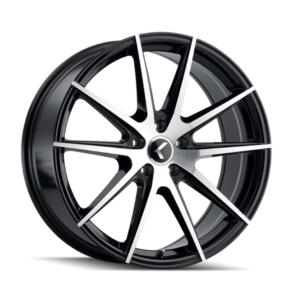 KRAZE TURISMO KR193 GLOSS BLACK MACHINED 18X8 5-112 40MM 66.56MM KR193-8845BM40
