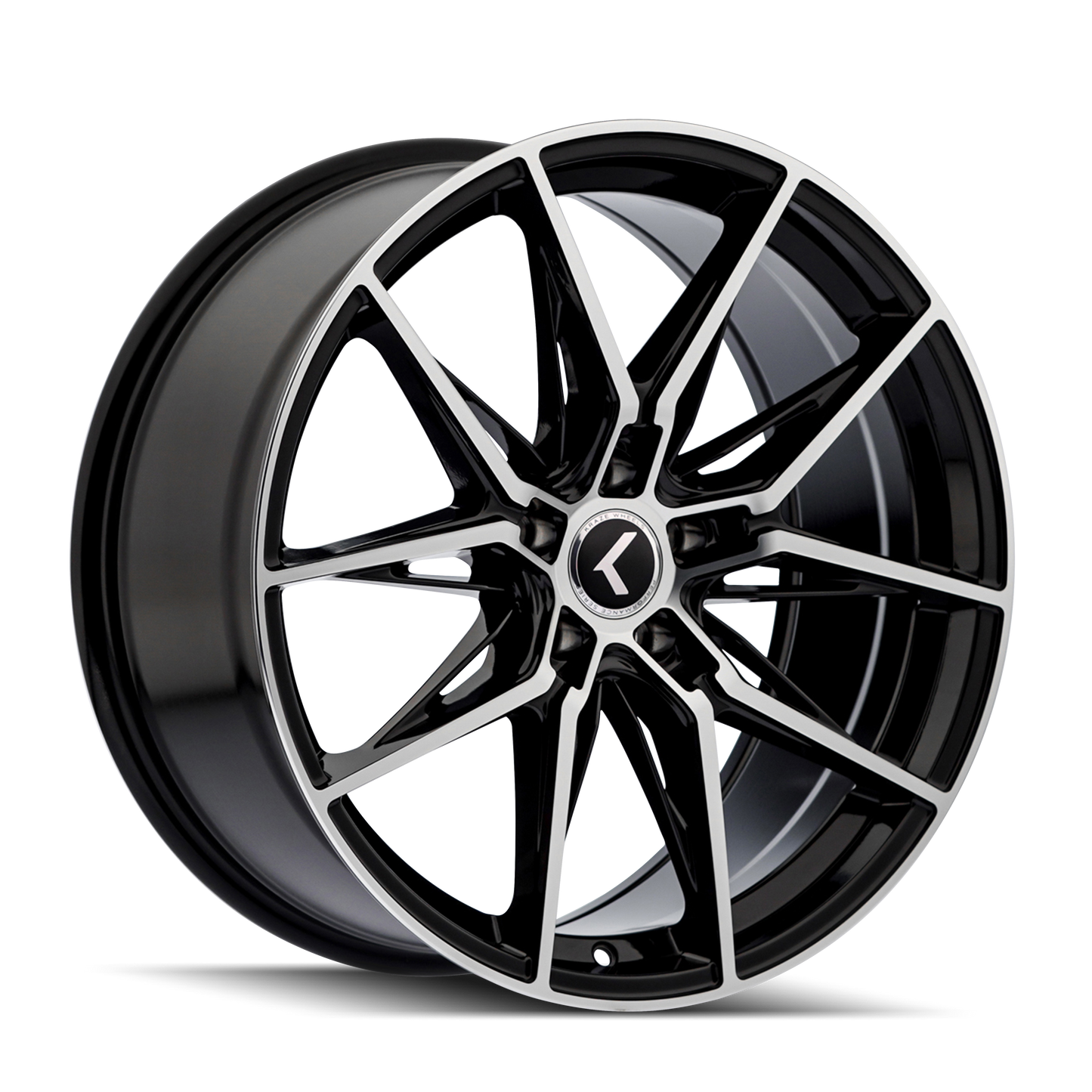KRAZE EVOLVE KR196 GLOSS BLACK MACHINED 20X9 5-114.3 35MM 72.62MM KR196-2965BM35