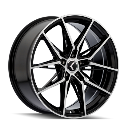 KRAZE EVOLVE KR196 GLOSS BLACK MACHINED 20X9 5-114.3 35MM 72.62MM KR196-2965BM35