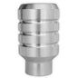 Billet Shift Knob  Ribbed Cylinder  Polished  M16x1.5 Ready