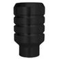 Billet Shift Knob  Ribbed Cylinder  Black  M16x1.5 Ready