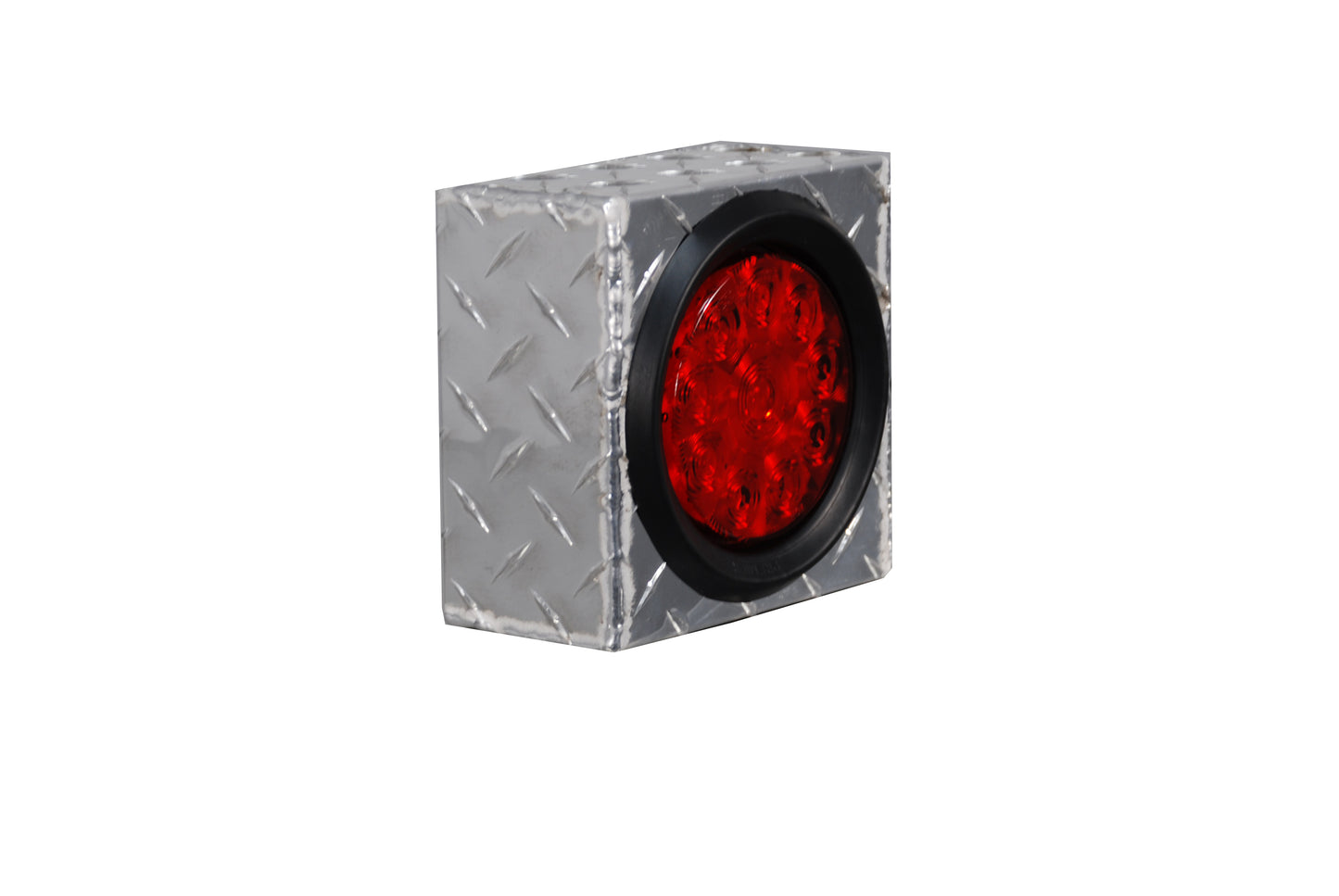 GXTX - LB003 - Single Round Light Box Diamond Tread 6inchL X 6inchH X 3inchD