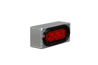 GXTX - LB005 - Single Oval Light Box Smooth Mill Finish 8.25inchL X3.75inchH X 3inchD