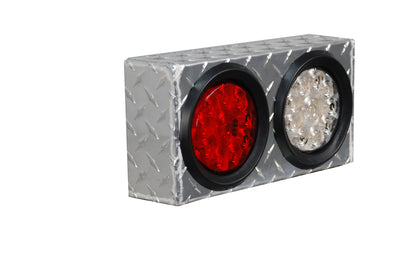 GXTX - LB009 - Double Round Light Box Diamond Tread 12inchL X 6inchH X 3inchD