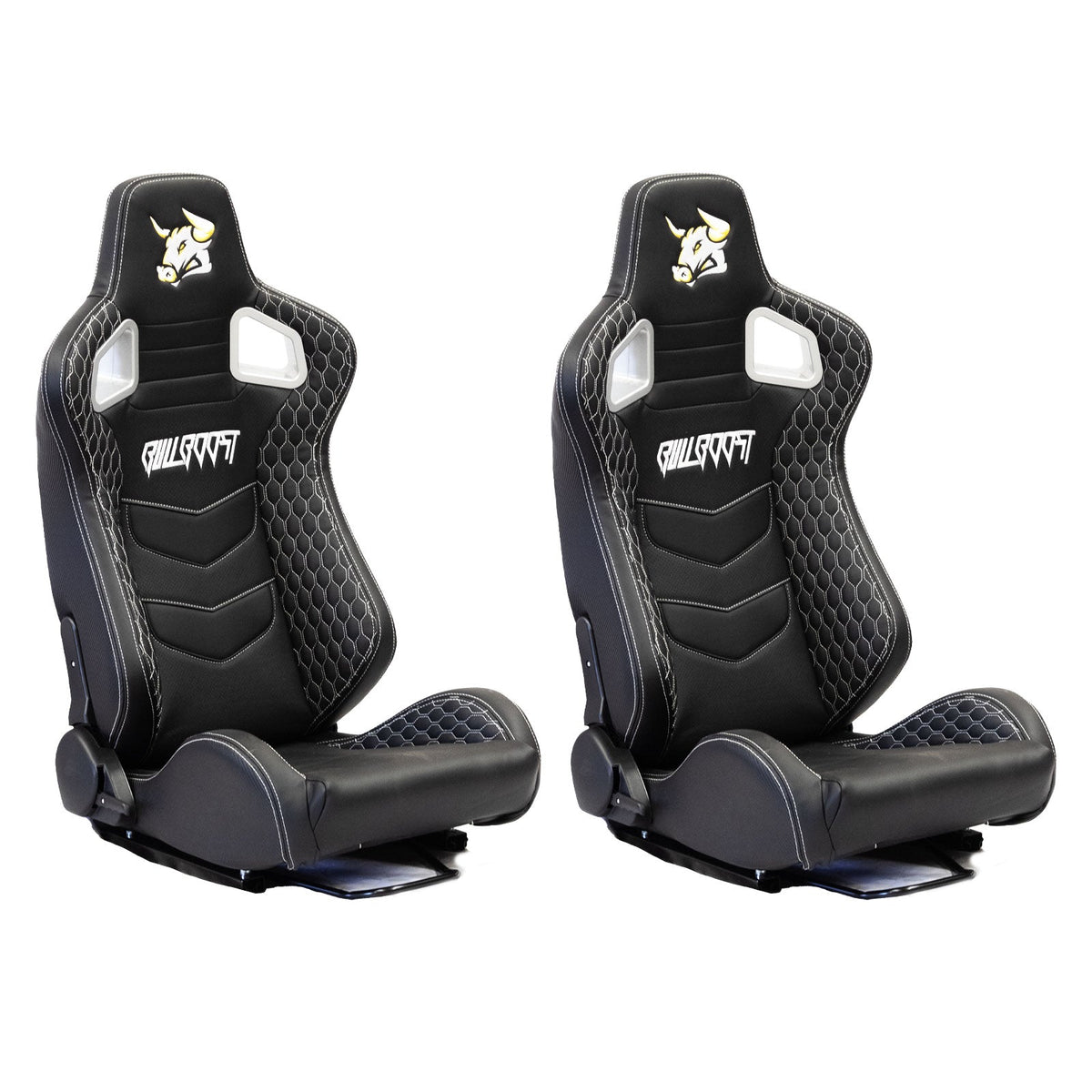 Bull Boost Adjustable Racing Lowered Ultra Max Bucket Seat w/ Seat Rails