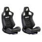Bull Boost Adjustable Racing Lowered Ultra Max Bucket Seat w/ Seat Rails