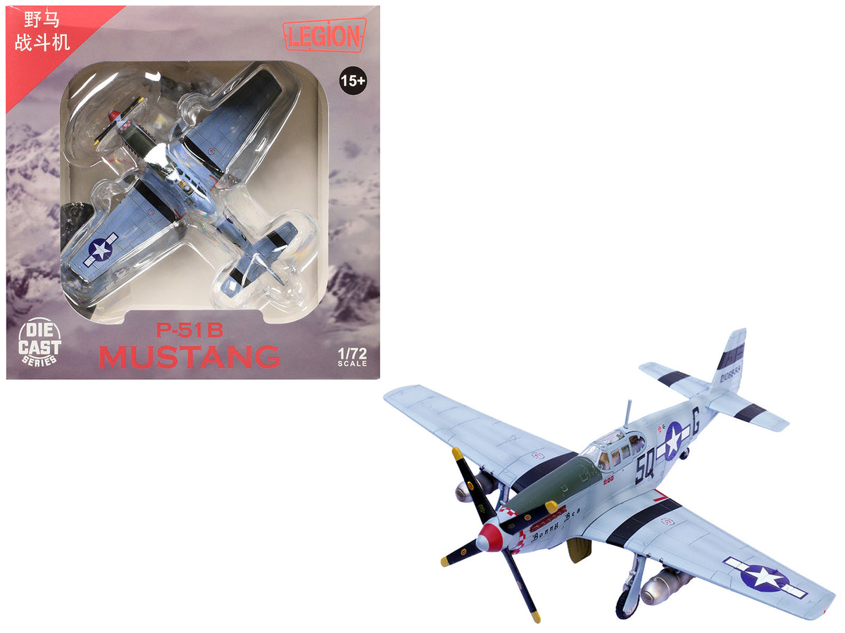 North American P-51B Mustang Aircraft "Bonny Bea 504th Fighter Squadron 339th Fighter Group" (1944) United States Army Air Forces 1/72 Diecast Model Airplane by Legion  free shipping USA