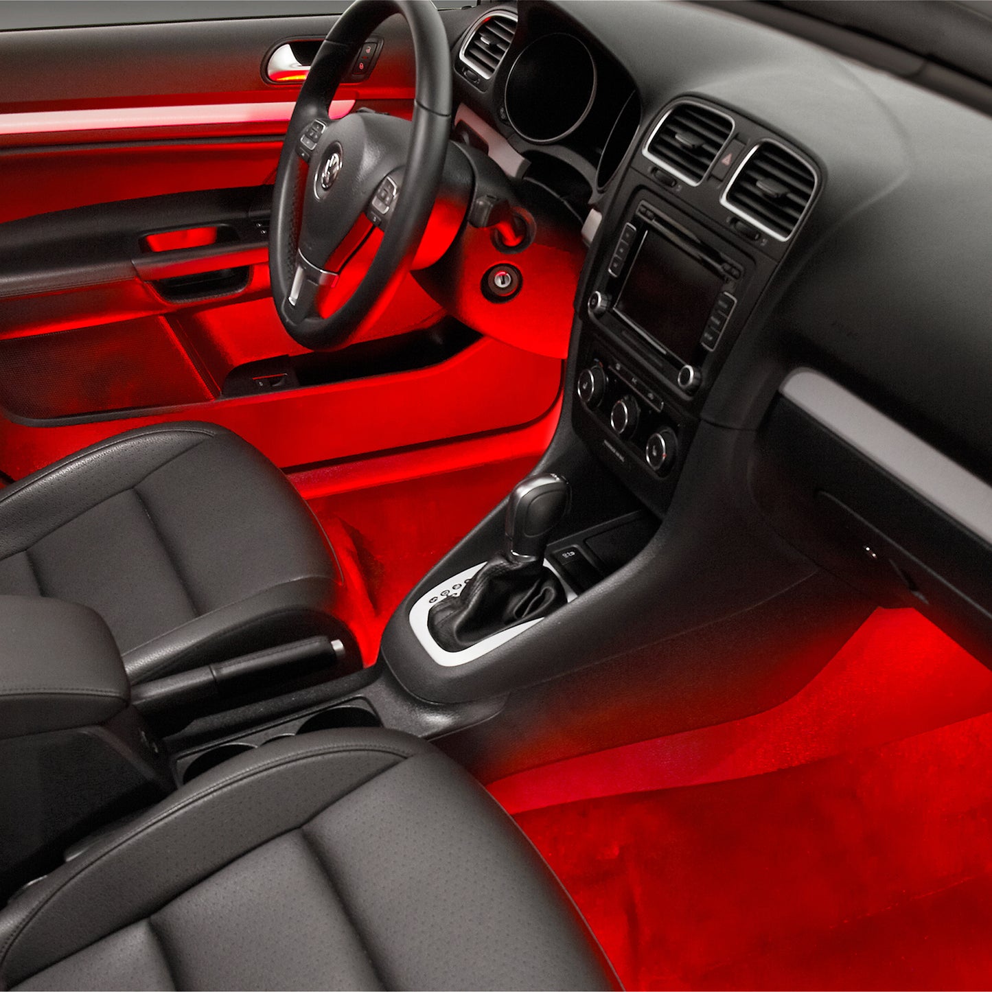 TYPE S 8 In. Interior Strip Lighting W/ 2x4 In. Plug & Glow LED Strips Red
