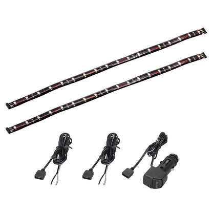 TYPE S 24 In. Interior Strip Lighting W/ 2x12 In. Plug & Glow LED Strips Red