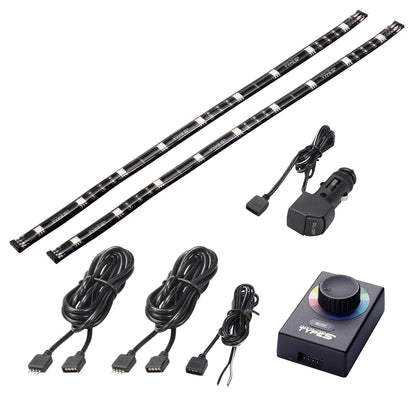 TYPE S 24 In. Interior Strip Lighting W/ 2x12 In. P&G LED Strips MultiClr Cntrlr