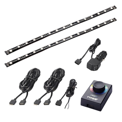 TYPE S 24 In. Interior Strip Lighting W/ 2 X 12 In. HyperBright LED Strips MultiClr