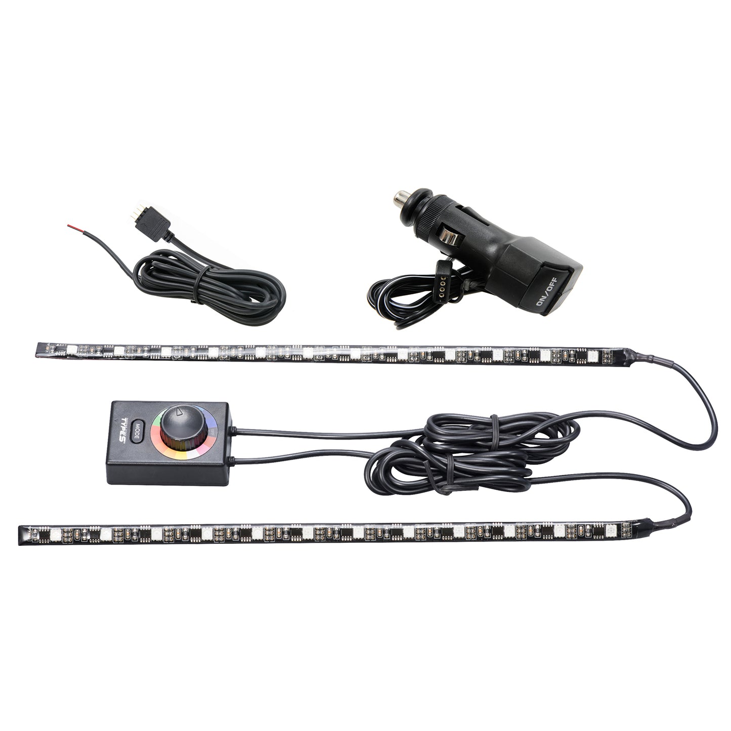 TYPE S 24 In. Rapid Scan Interior Strip Lighting W/ 2 X 12 In. LED Strips MultiClr