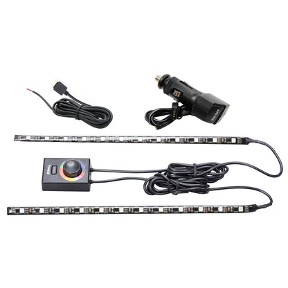 TYPE S 24 In. Rapid Scan Interior Strip Lighting W/ 2 X 12 In. LED Strips MultiClr