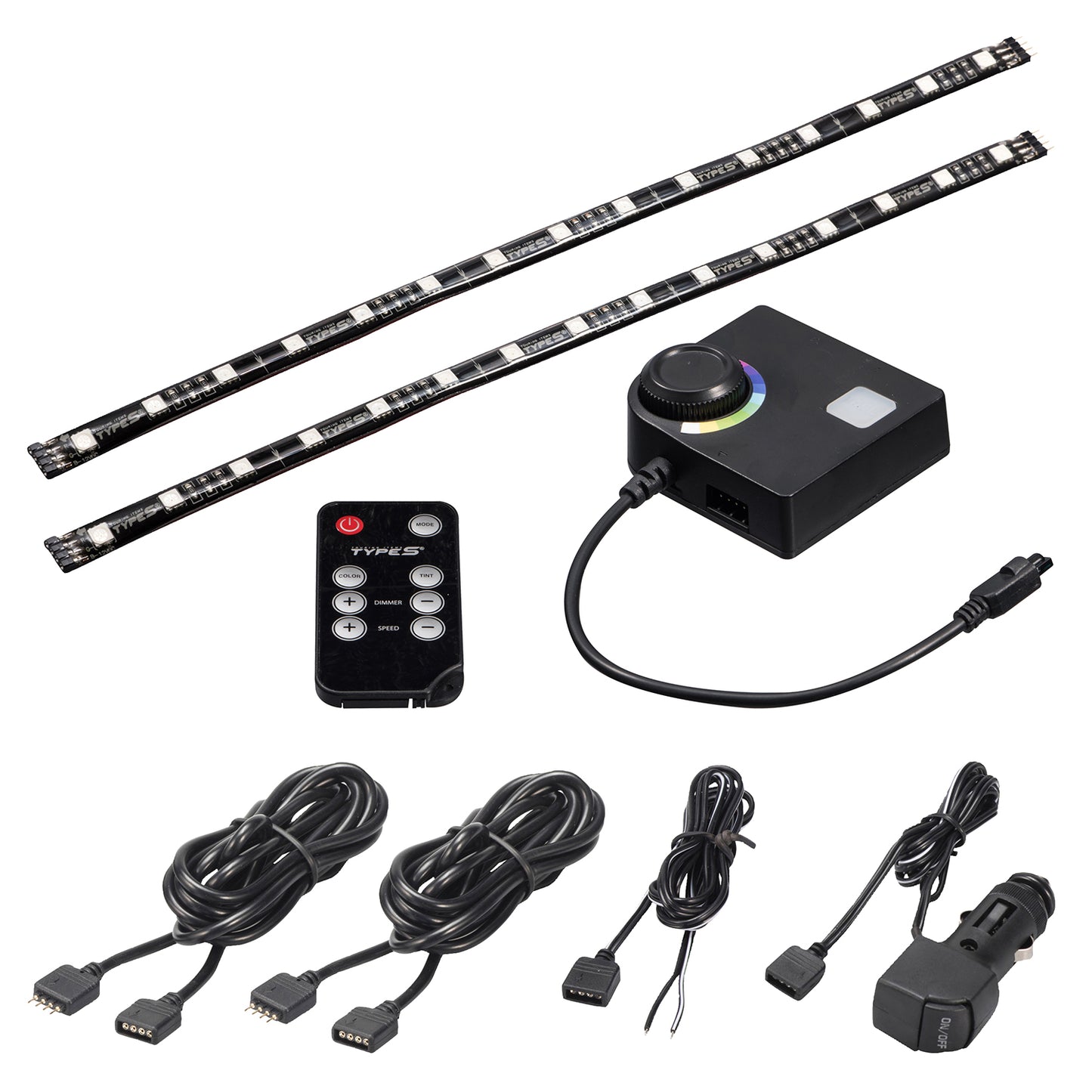 TYPE S 24 In. Interior Strip Lighting W/ 2 X 12 In. HyperBright Remotes MultiClr