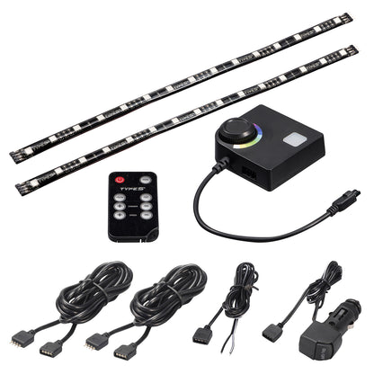 TYPE S 24 In. Interior Strip Lighting W/ 2 X 12 In. HyperBright Remotes MultiClr