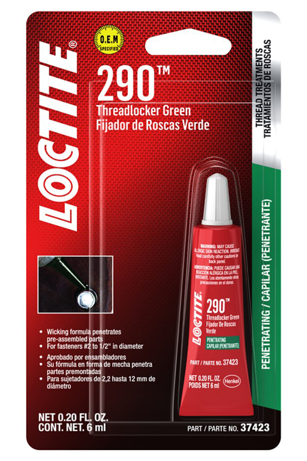 Threadlocker 290 Wicking Green 6ml/.20oz - 487234
