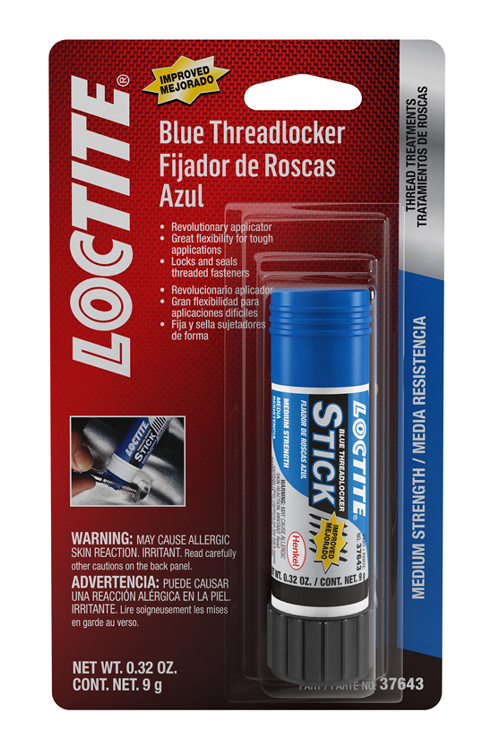 Threadlocker Blue Stick 9g/.30oz - 506166