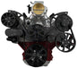 Chevy LS All Inclusive Evolution Serpentine System W/ AC  PS & ALT. Black Powder