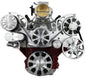 Chevy LS All Inclusive Evolution Serpentine System W/ PS & ALT. Clear Powder