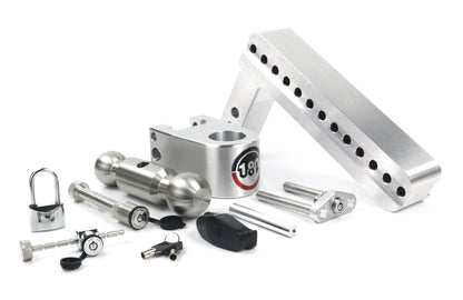 180 Hitch Stainless Steel Ball 10" Drop Hitch With 2" Shank Keyed Alike Lockset Included