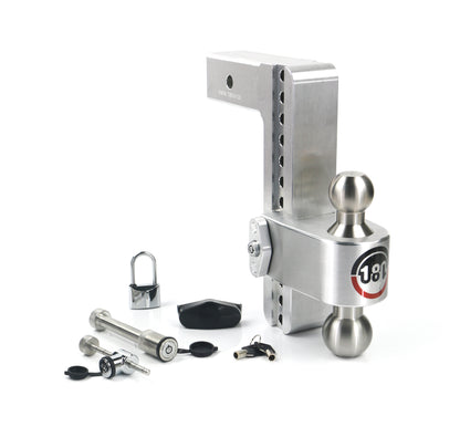 180 Hitch Stainless Steel Ball 10" Drop Hitch With 2.5" Shank Keyed Alike Lockset Included