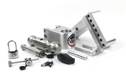 180 Hitch Stainless Steel Ball 4" Drop Hitch With 2" Shank Keyed Alike Lockset Included