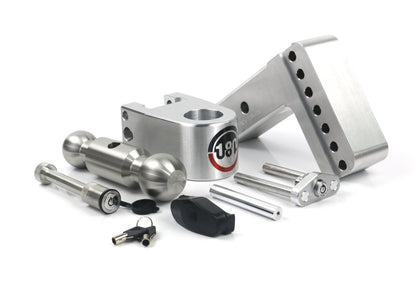 180 Hitch Stainless Steel Ball 4" Drop Hitch With 2.5" Shank Keyed Alike WS05 Included