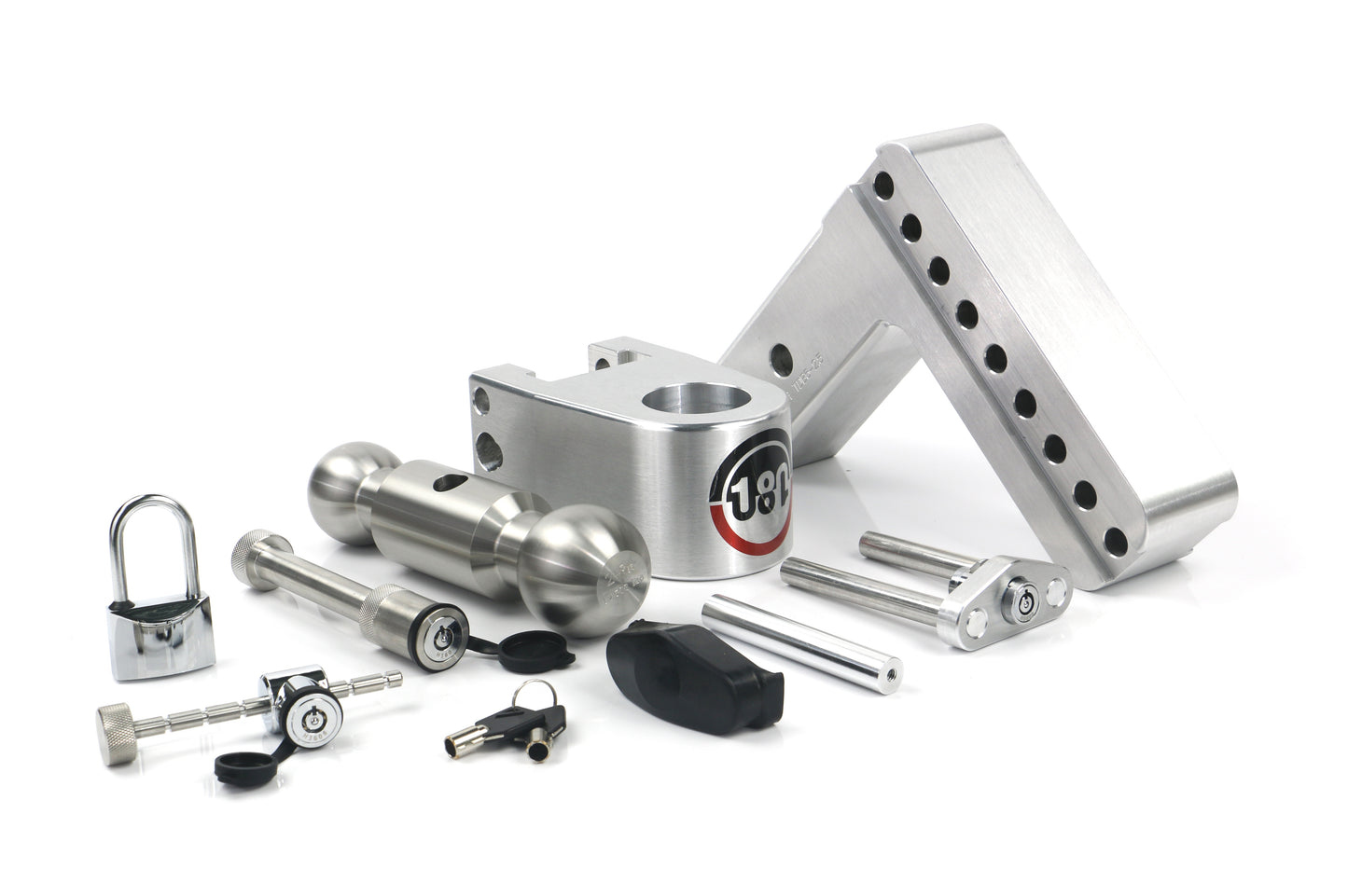 180 Hitch Stainless Steel Ball 6" Drop Hitch With 2.5" Shank Keyed Alike Lockset Included