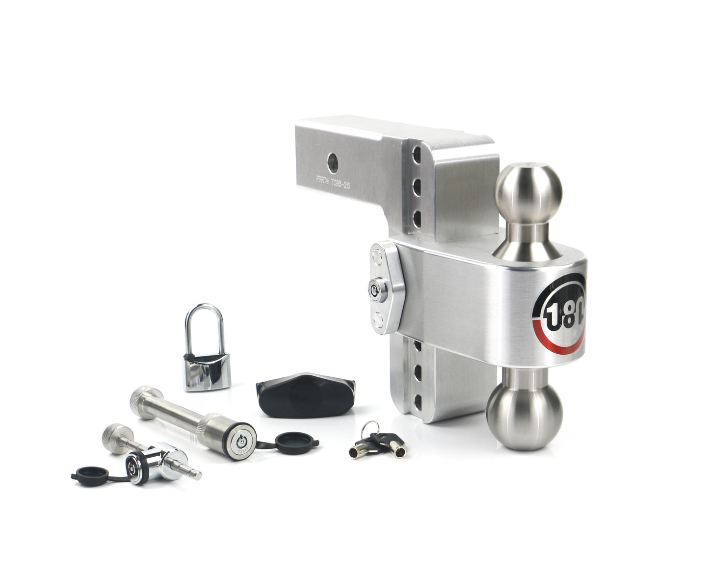 180 Hitch Stainless Steel Ball 6" Drop Hitch With 2.5" Shank Keyed Alike Lockset Included