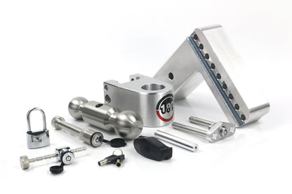 180 Hitch Stainless Steel Ball 6" Drop Hitch With 3" Shank Keyed Alike Lockset Included