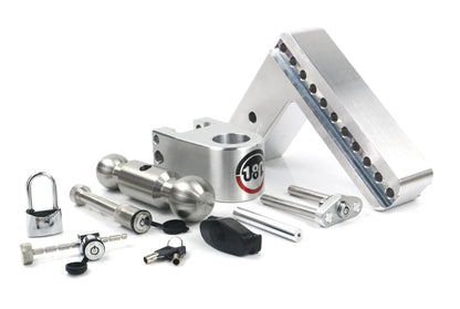 180 Hitch Stainless Steel Ball 8" Drop Hitch With 3" Shank Keyed Alike Lockset Included