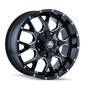 MAYHEM WARRIOR 8015 GLOSS BLACK MILLED 18X9 8-165.1 -12MM 130.8MM