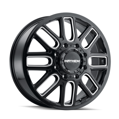 MAYHEM COGENT DUALLY (8107) GLOSS BLACK MILLED 20X8.25 REAR 8-210 -192MM 154.2MM