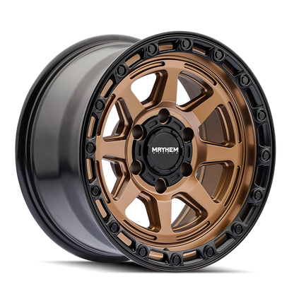 MAYHEM RIDGELINE 8306 SATIN BRONZE 17X8.5 6-135 -6MM 87.1MM