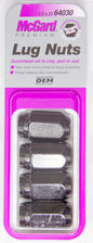 Lug Nuts 1/2-20 4 Pack Black Cone Seat