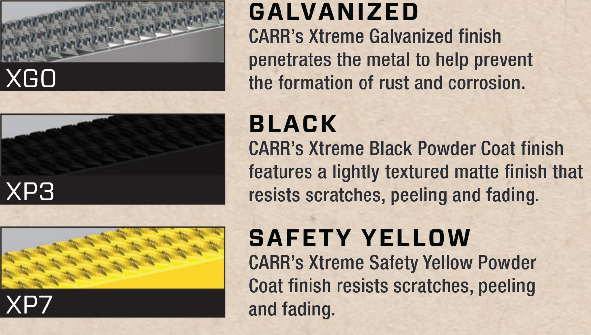 CARR  - 134877-1 - MAXgrip Side Step; Assist/Side Step; XP7 Safety Yellow Powder Coat; Single