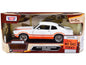 1974 Ford Maverick Grabber White with Orange Stripes "Forgotten Classics" Series 1/24 Diecast Model Car by Motormax  free shipping USA