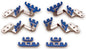 Blue Wire Loom Kit For SBC Center Bolt V/C - 72140