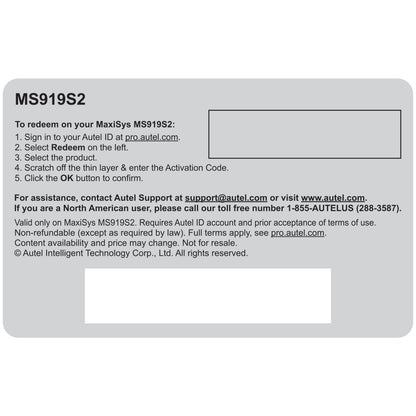 Total Care Program (TCP) 1-Year Warranty And Software Update For MS919S2