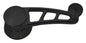 Quarter Window Crank; Pre-1948 Ford; Slotted; Black