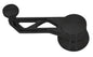 Quarter Window Crank; 1970-74 MOPAR; Triangular; Black