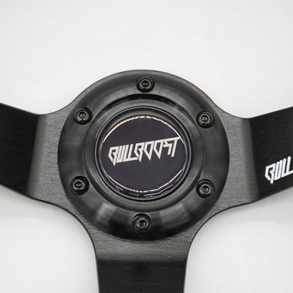 Ryu O Ken 350mm 3" Deep Dish 6-Bolt Steering Wheel Alcantara