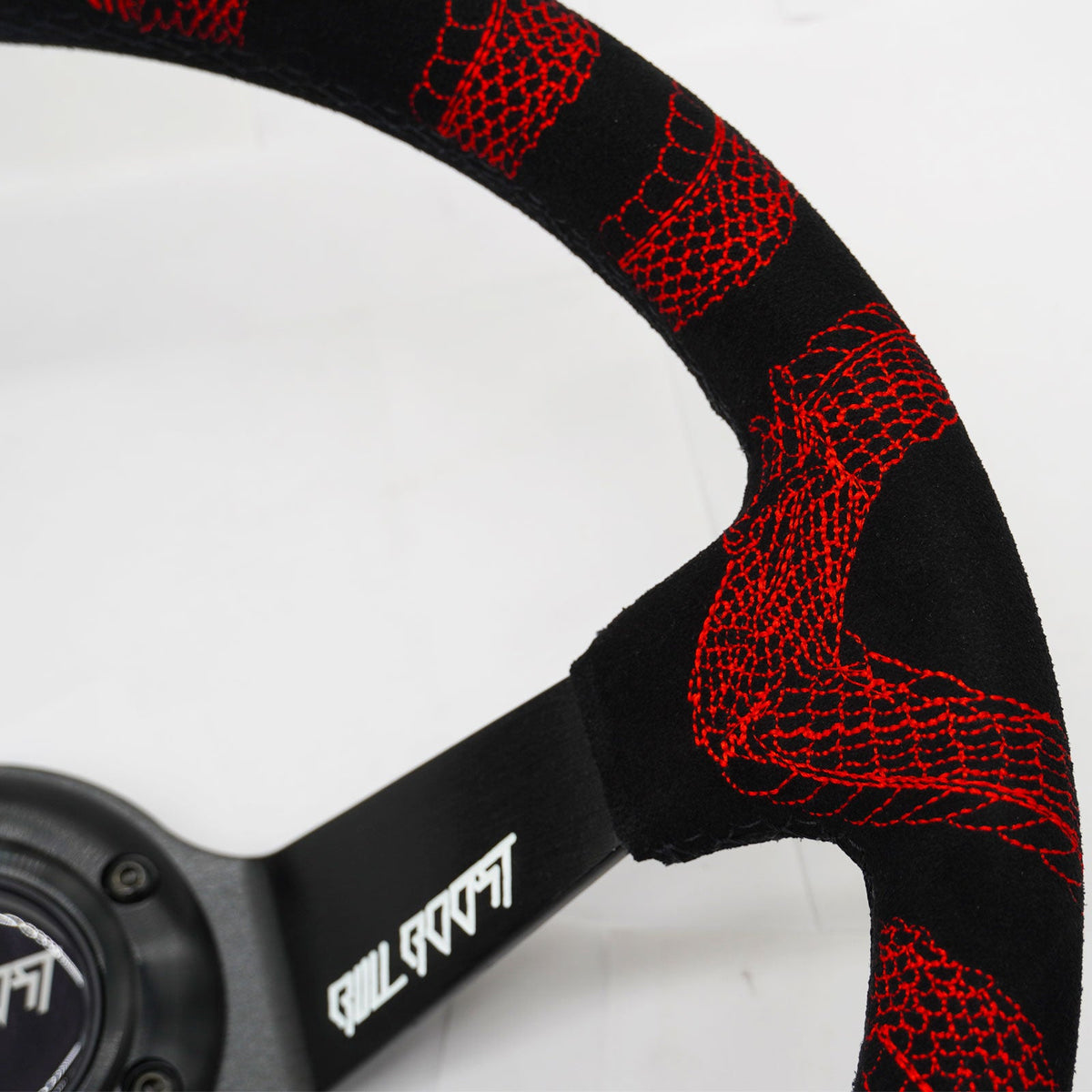 Ryu O Ken 350mm 3" Deep Dish 6-Bolt Steering Wheel Alcantara