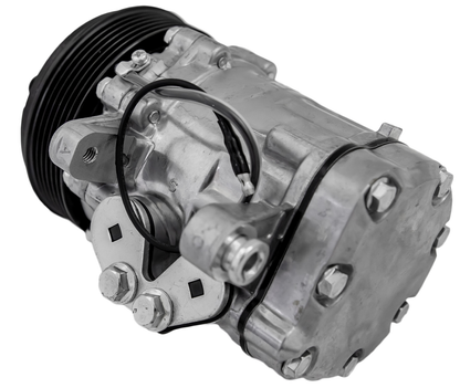 March Ultra Series Sanden 7176 AC Compressor  Cast  6 Rib Serpentine Clutch