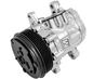 March Ultra Series Sanden 7176 AC Compressor  Chrome  6 Rib Serpentine Clutch