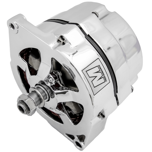 March Ultra Series 10SI Alternator  140 Amp  12V  1 Wire Install  Polished