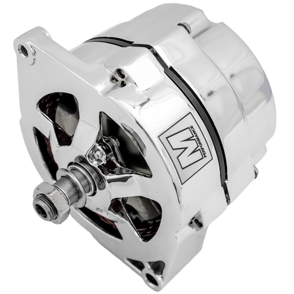 March Ultra Series 10SI Alternator  140 Amp  12V  1 Wire Install  Chrome Finish